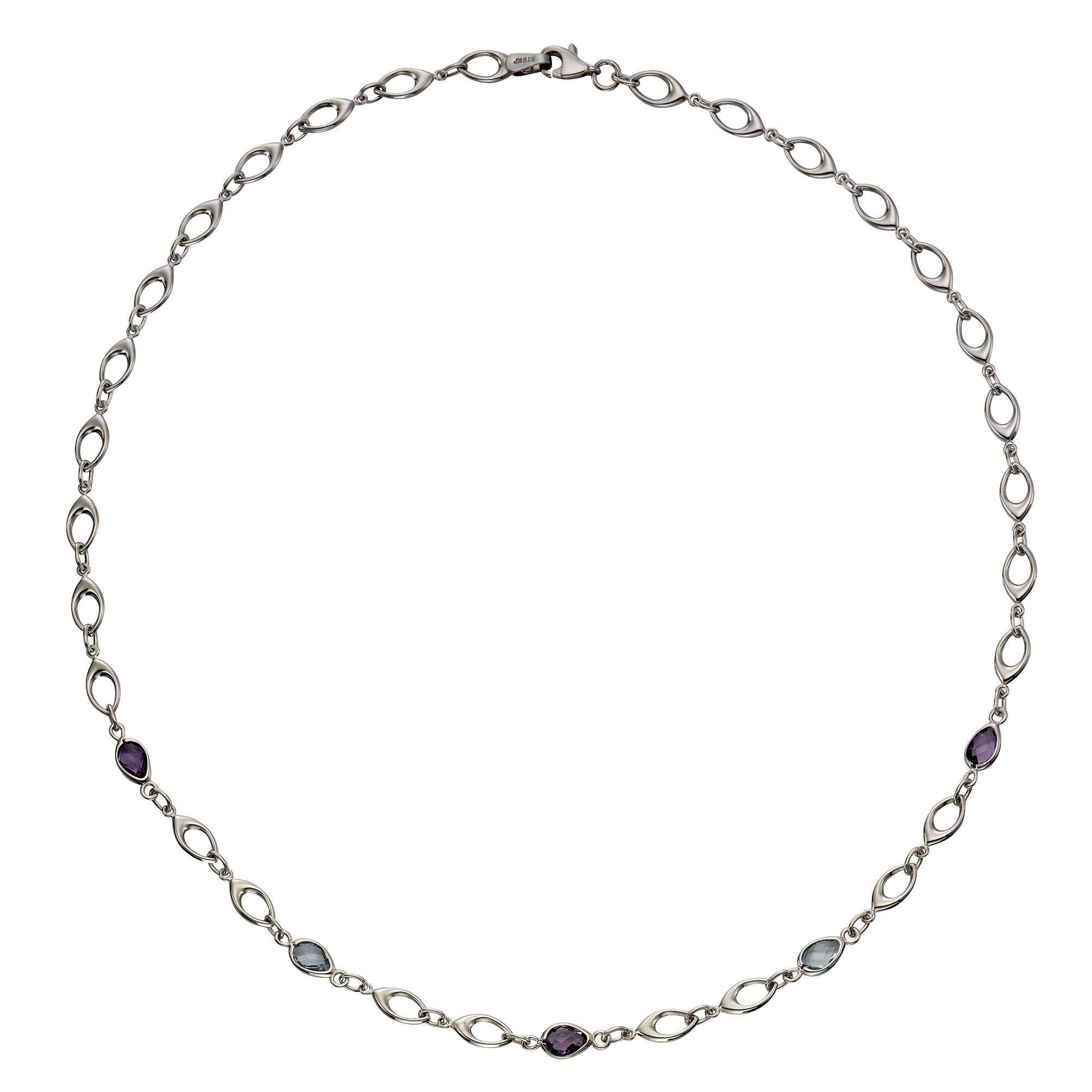 Fascination by Ellen K. Halskette Gold 375 Blautopas (beh.) + Amethyst