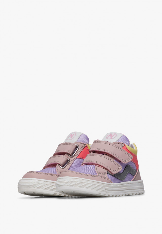 NATURINO MIZAR VL.Sneakers aus Leder un technischem Gewebe, Lila-Rosa