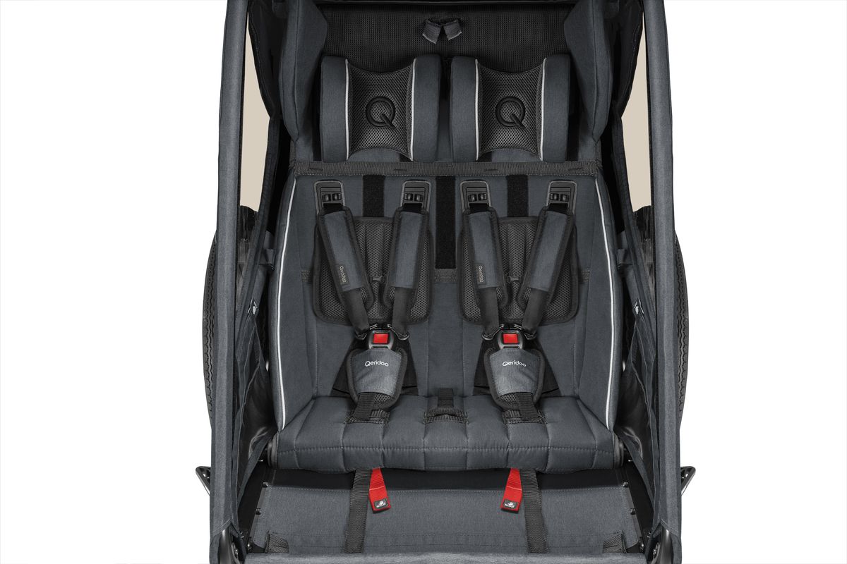 Qeridoo Fahrradanhänger Kidgoo 2 Steel Grey