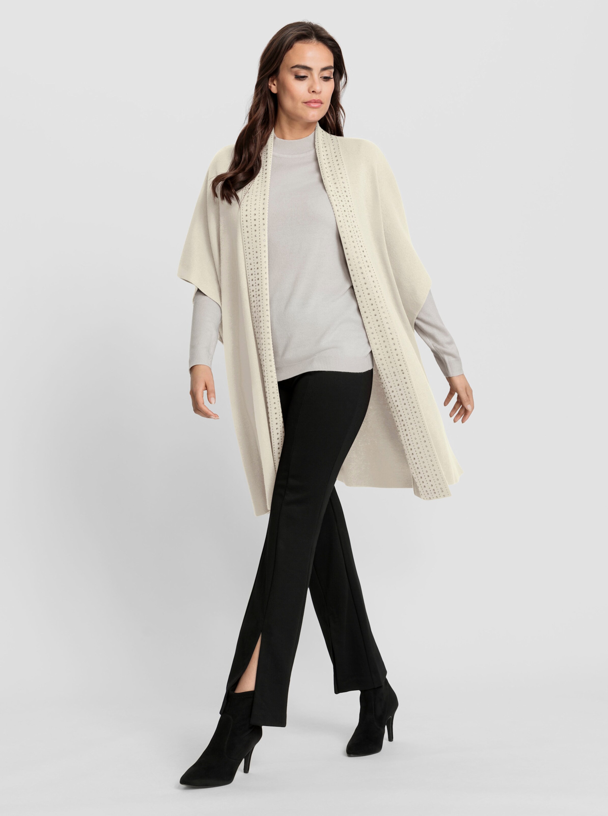 Long-Strickjacke