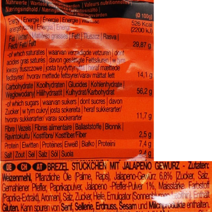 Brezelstücke mit Jalapeno, 85g von Crackzel