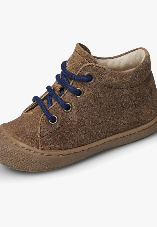 NATURINO COCOONLauflernschuhe aus Veloursleder, Braun