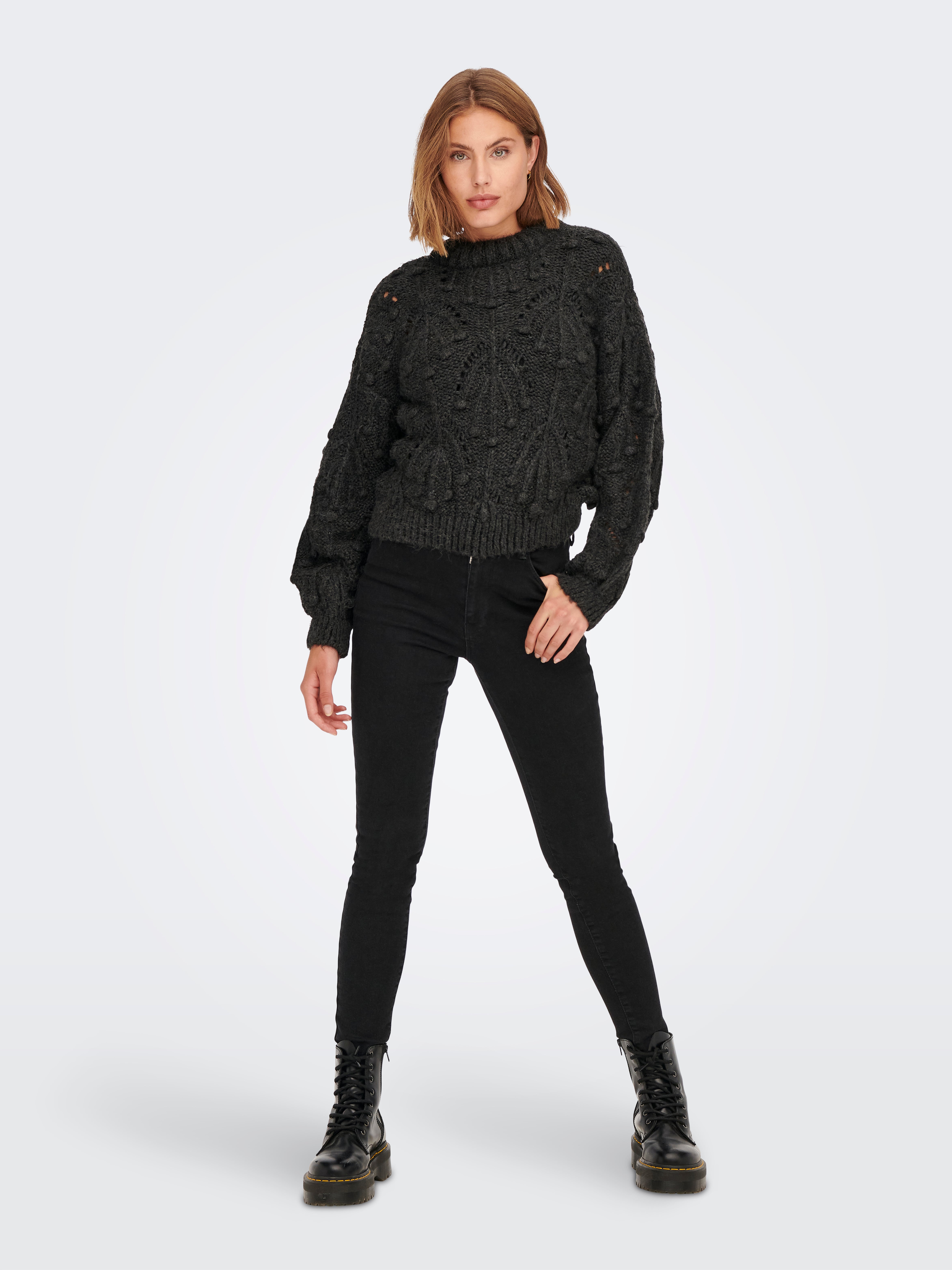 ONLJANE Strickpullover Dark Grey Melange