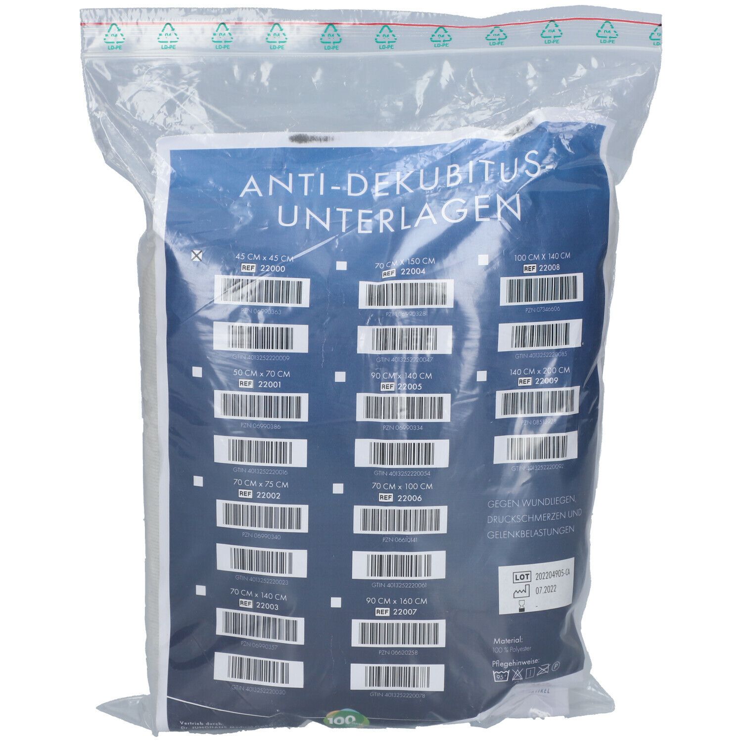 Anti Dekubitus Unterlage 45x45 cm