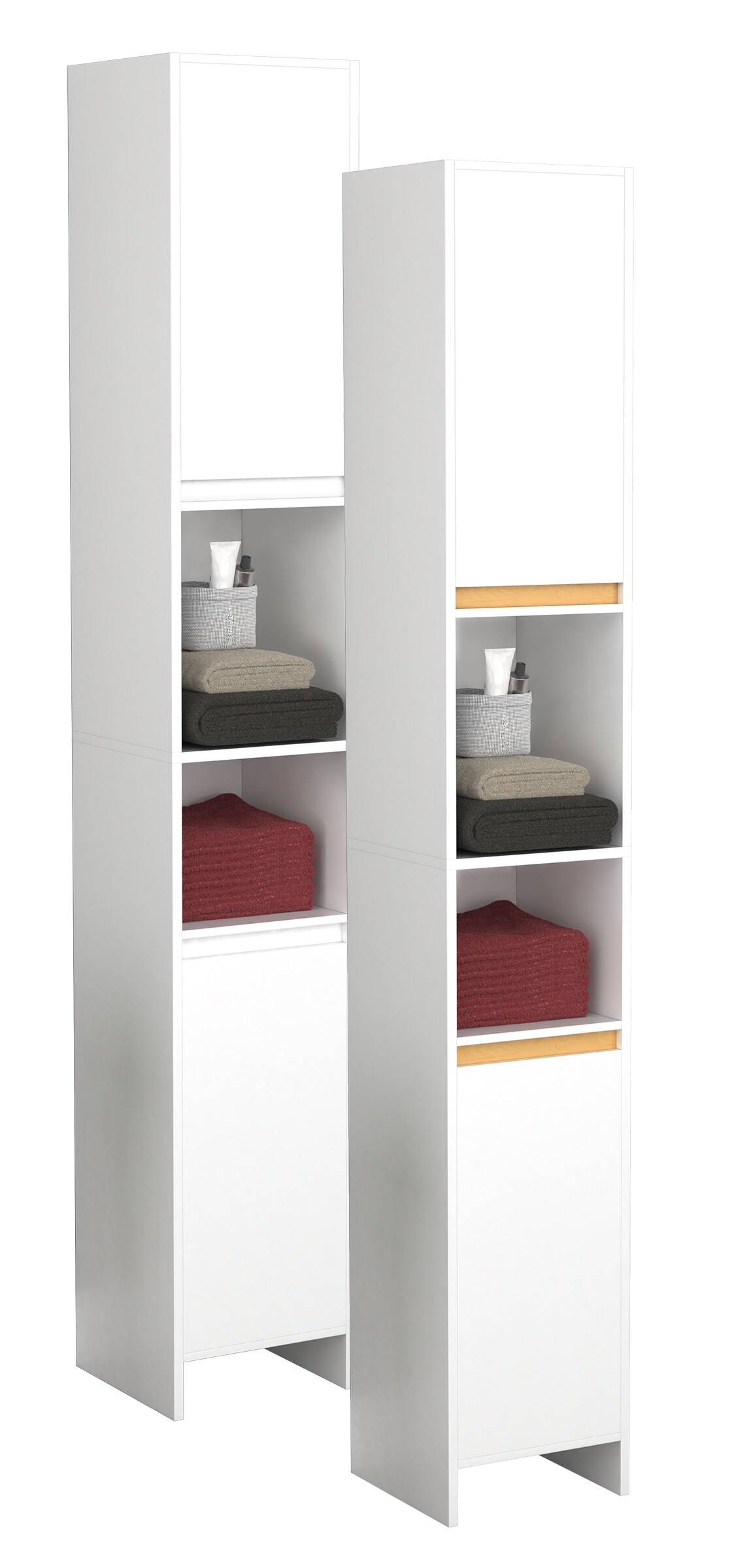 VCM Holz Badmöbel Stand Badregal Badezimmer Badschrank Hochschrank Malira