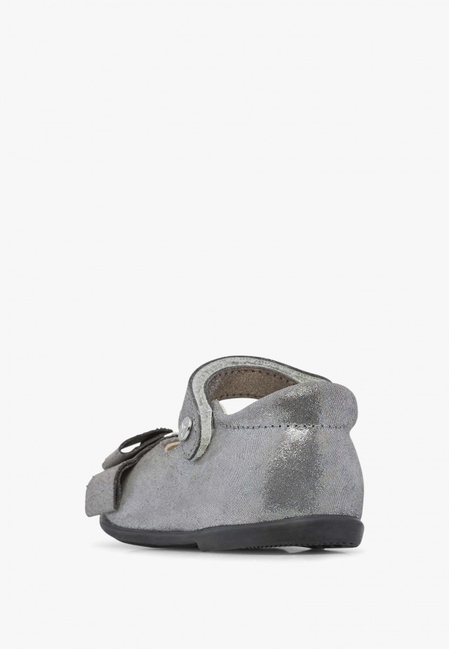 NATURINO JETE'Ballerinas aus Veloursleder, Silber