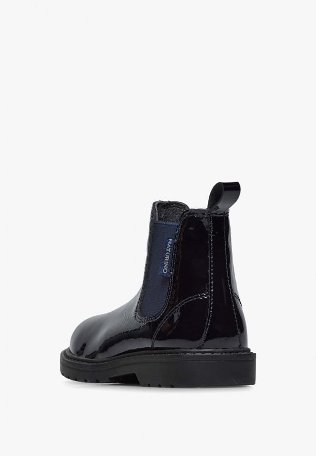 NATURINO PICCADILLYChelsea-Boots aus Lackleder, Marineblau