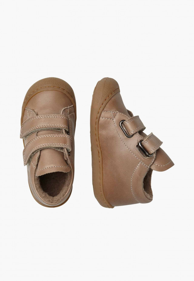 NATURINO COCOON VLLauflernschuhe aus Nappaleder mit Wollfutter, Taupe