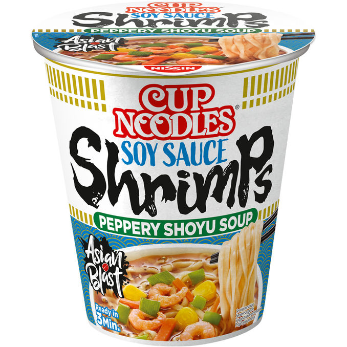 Instantnudeln Sojasoße Shrimps, 63g von Cup Noodles