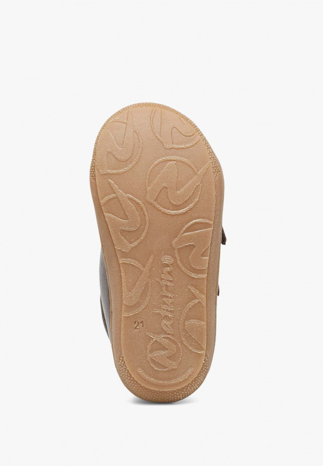 NATURINO COCOON VLLauflernschuhe aus Nappaleder mit Wollfutter, Nussbraun