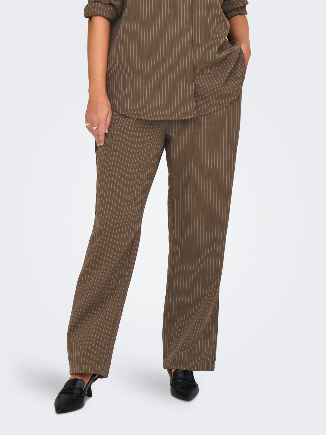CARPINNY Hohe Taille Normal geschnitten Hose Black Coffee