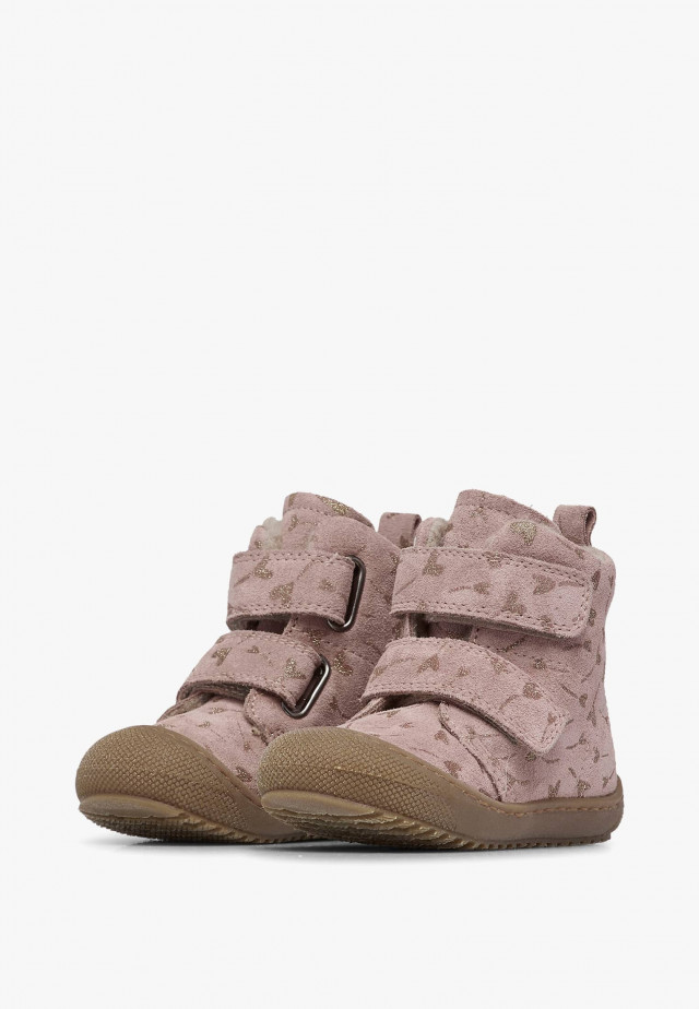 NATURINO BUBBLE VLStiefeletten aus Veloursleder, Rosa