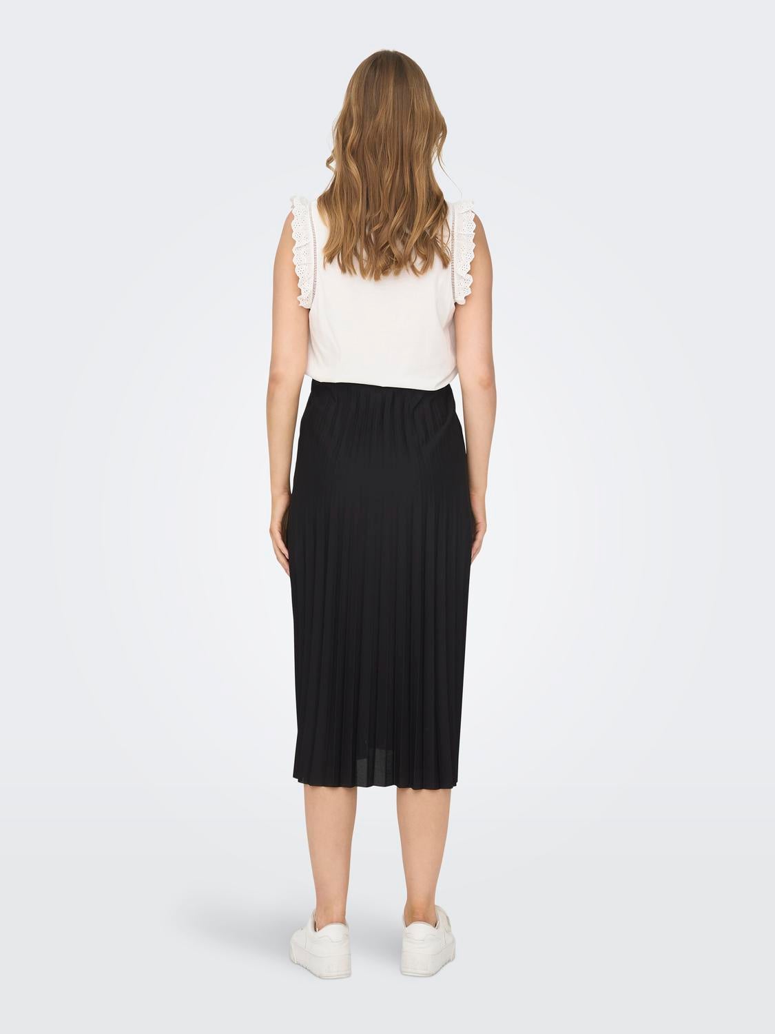OLMNEWMELISA Plissierter Rock Black