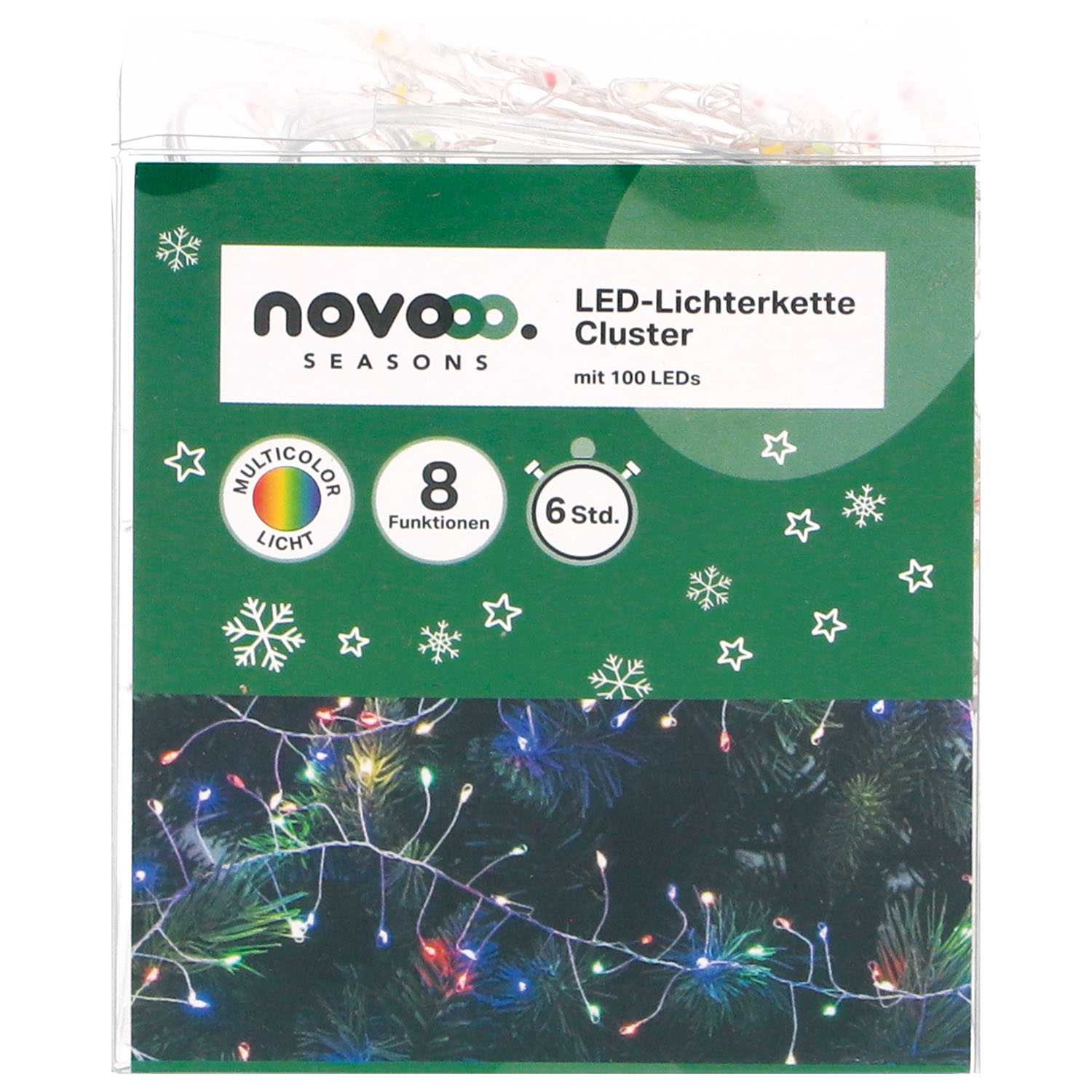 Lichterkette Cluster 100LED Tim multicolor
