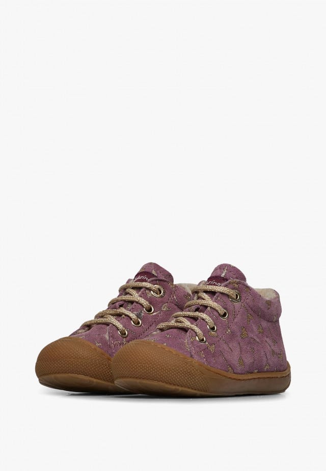 NATURINO COCOONLauflernschuhe aus Veloursleder, Violett