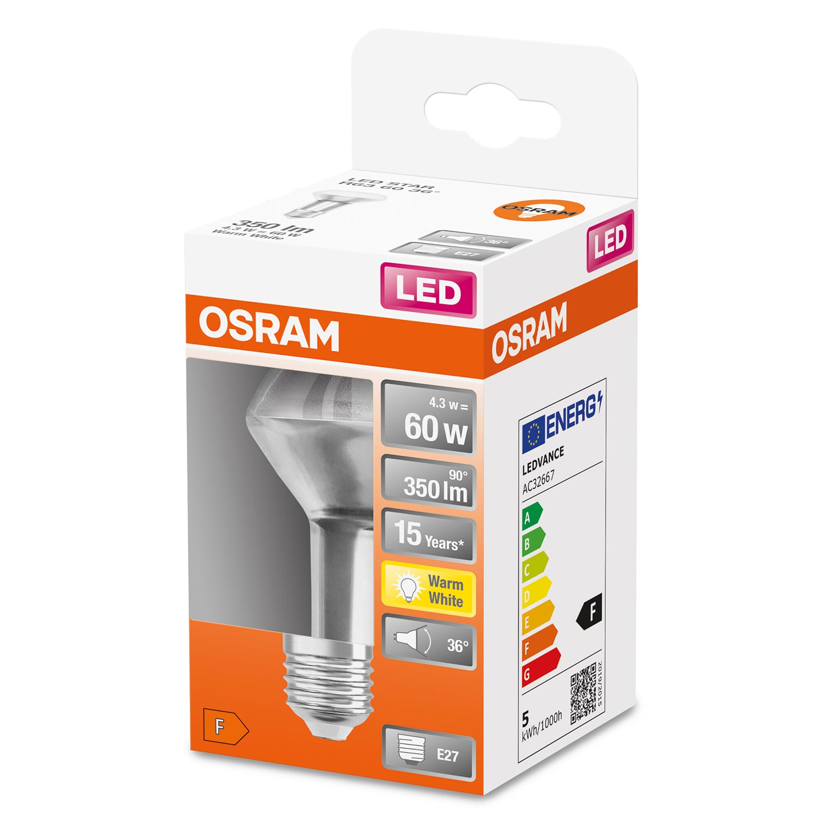 LED-Reflektor ST R63 - E14 - wamrweiß - 4,3 Watt