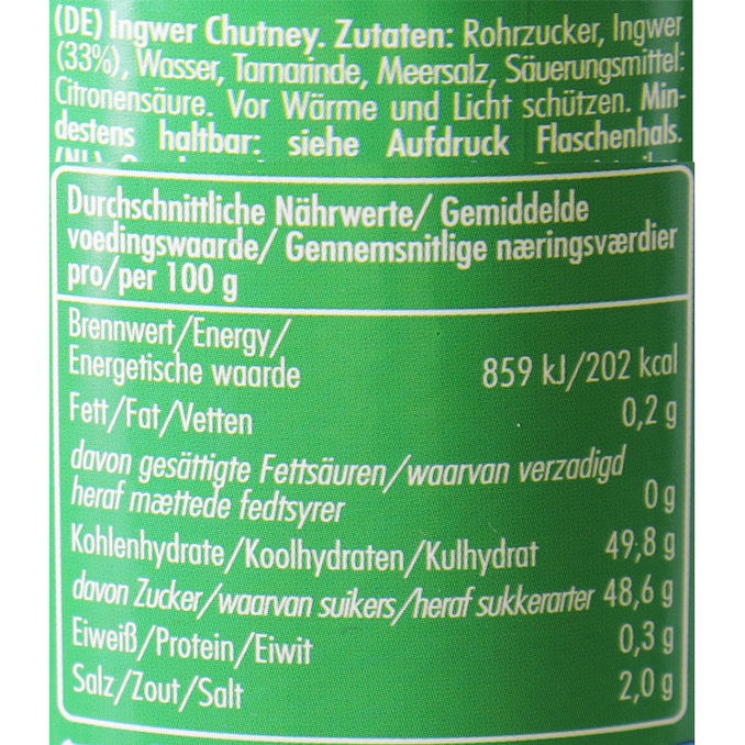 Ingwer Chutney scharf-würzig, 240g von Golden Orient