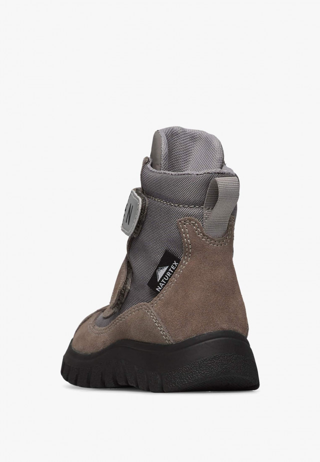 NATURINO THORENS 3 VL WP.Stiefel aus Veloursleder und technischem Gewebe, Grau