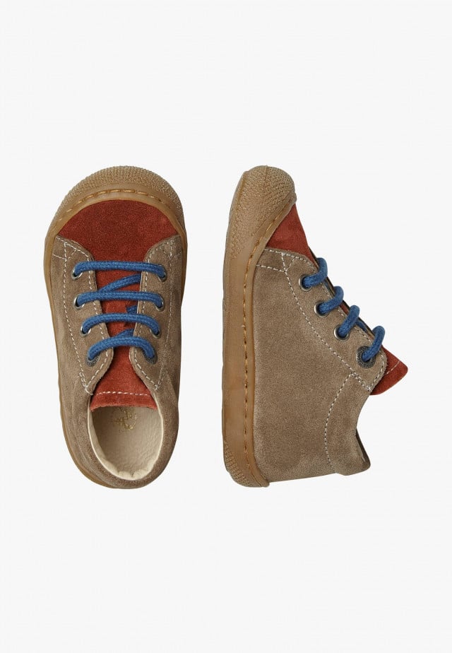 NATURINO COCOONLauflernschuhe aus Veloursleder, Hellbraun