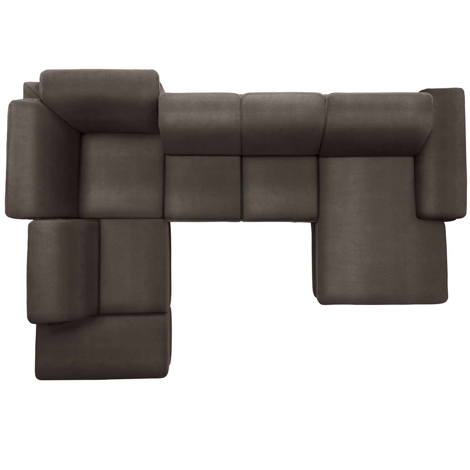 polsterpower Boxspring-Wohnlandschaft - Saddle anthrazit - Basismodell - Recamiere rechts