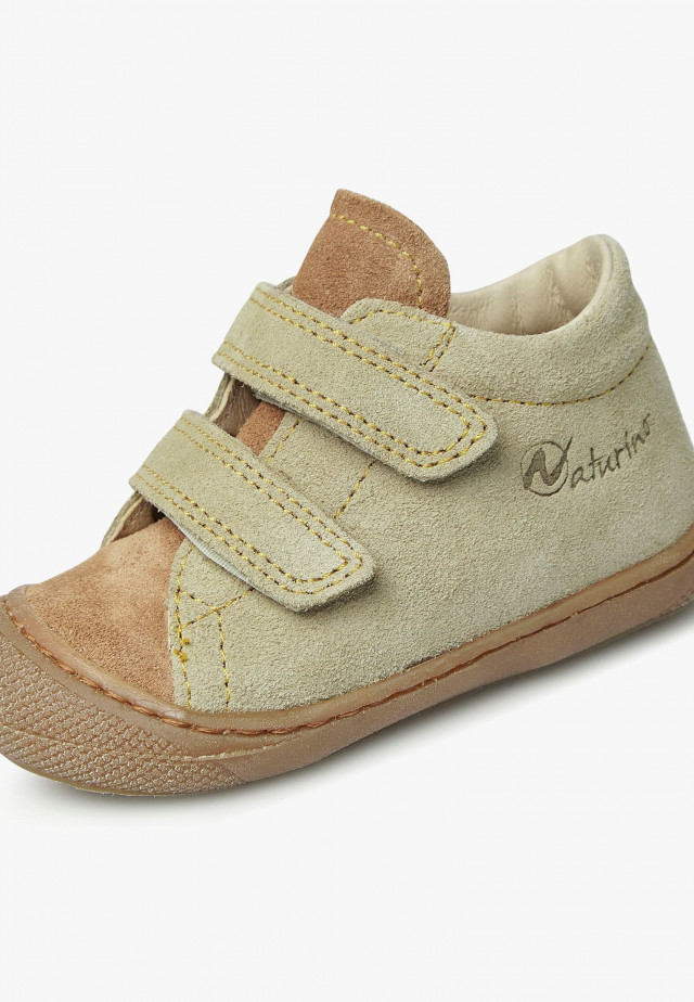 NATURINO COCOON VLLauflernschuhe aus Veloursleder, Grau-Braun