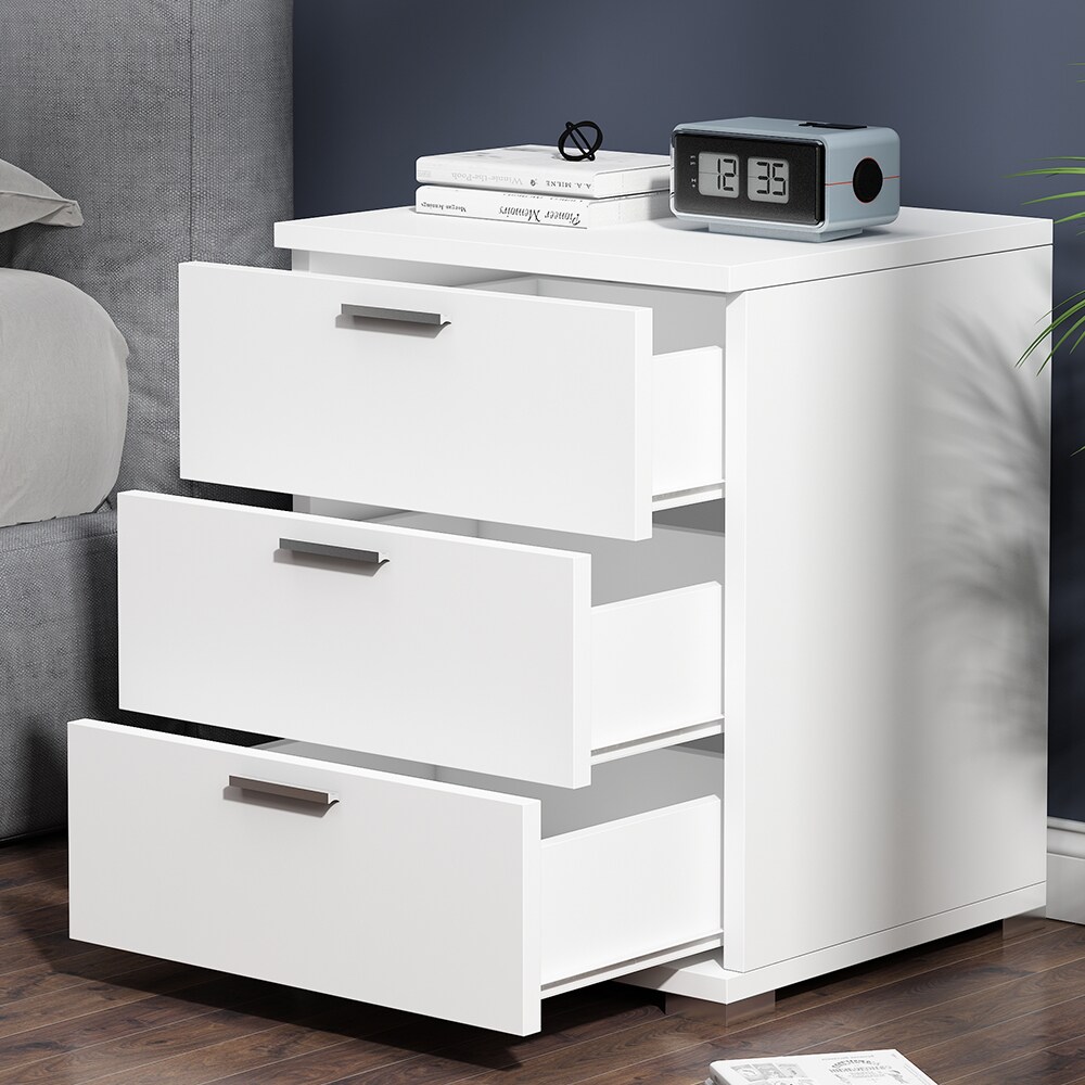 Vicco Nachtschrank Marseille 46,2 x 60 cm, Nachttisch mit 3 Schubfächer