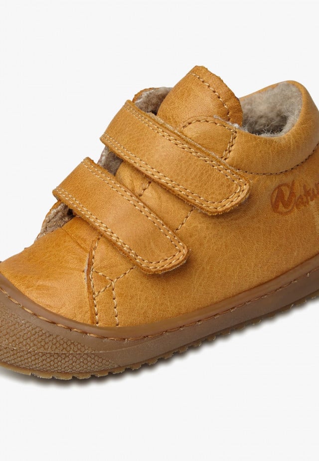NATURINO RACOON VLLauflernschuhe mit Wollfutter, Kürbis