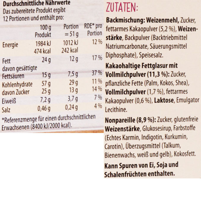 RUF Backmischung Schoko Plätzchen, 440g von Ruf