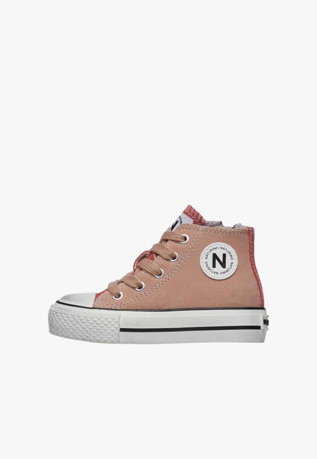 NATURINO YLFAS.Sneakers aus Veloursleder, Puderrosa