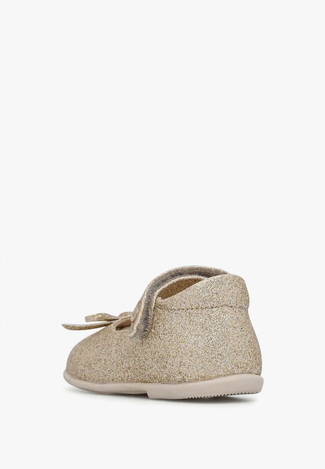 NATURINO BALLETBallerinas aus glitzerndem Leder, Platin