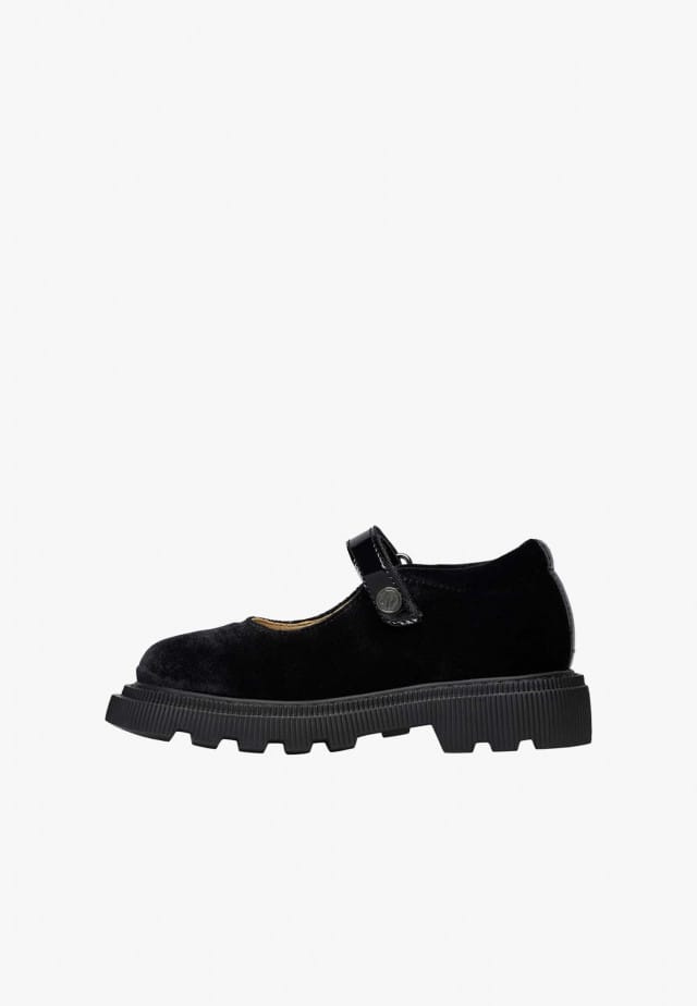 NATURINO HIPPYHOPPYBallerinas aus Veloursleder, Schwarz