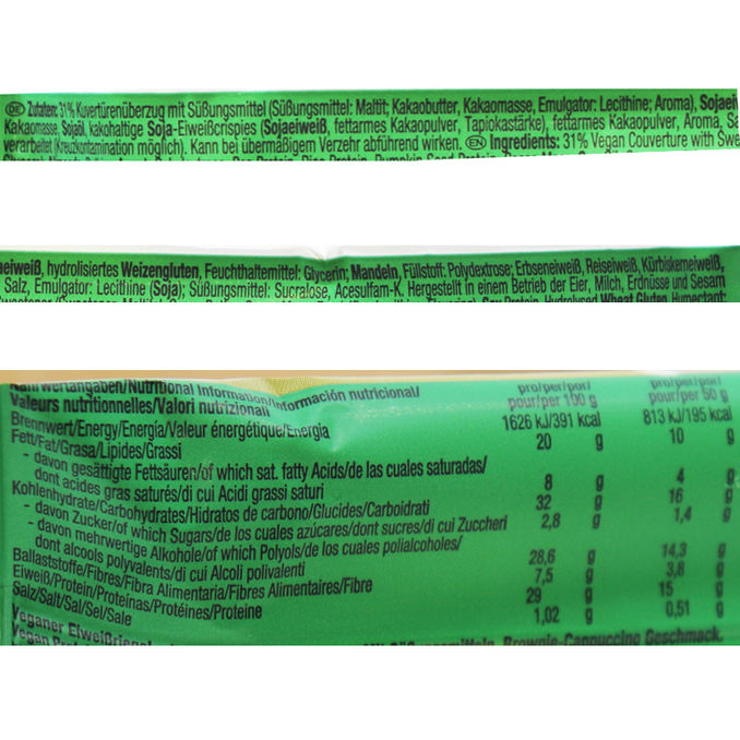 Joe's Vegan Soft Bar Brownie-Cappuccino, 12er Pack, 12 x 50g von Weider