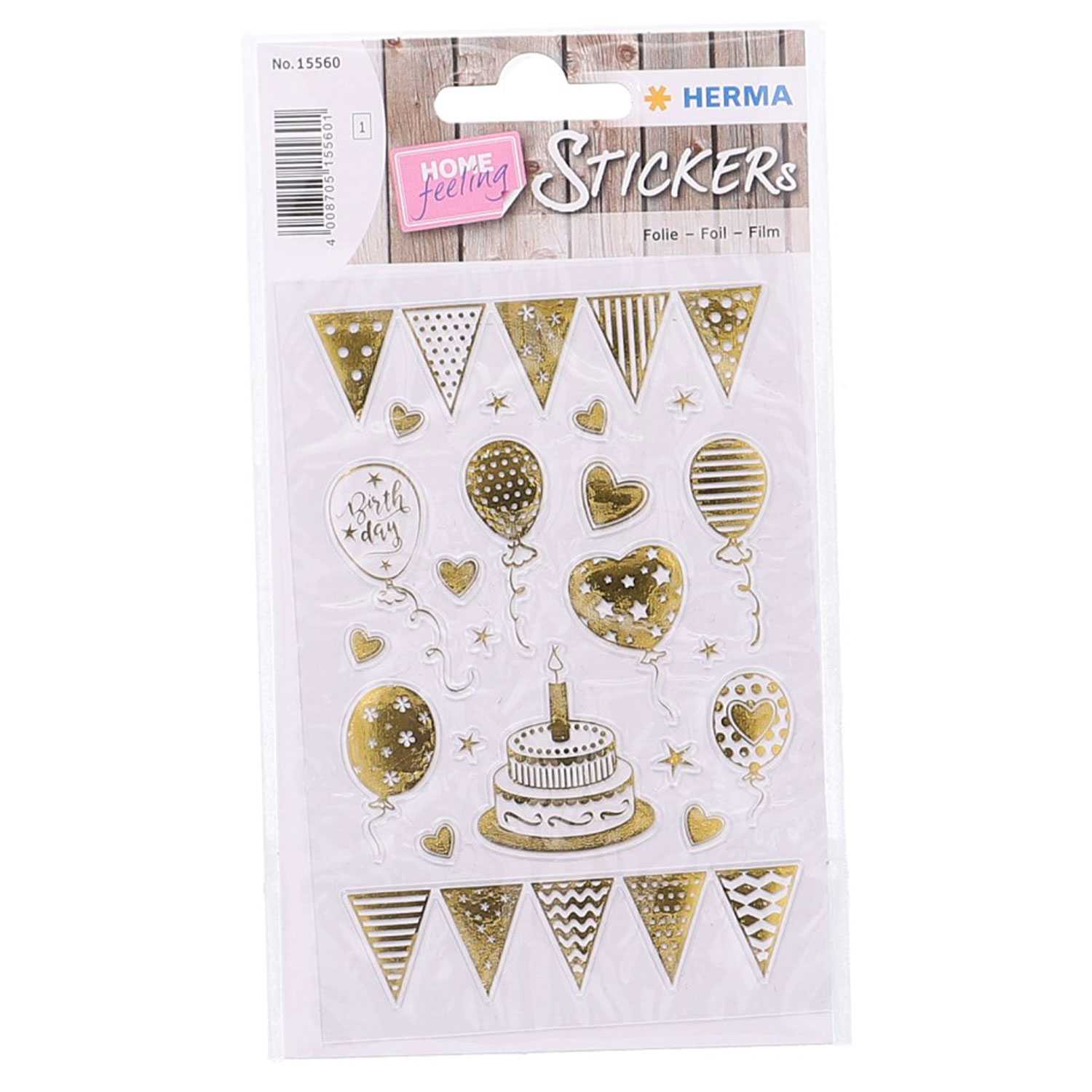 Herma Home Sticker Birthday Party transparent 1 Blatt