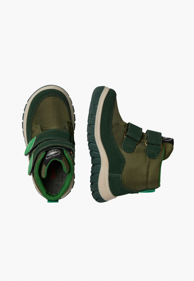NATURINO NEW PILE VL WP.Stiefel aus Veloursleder und technischem Gewebe, Grün