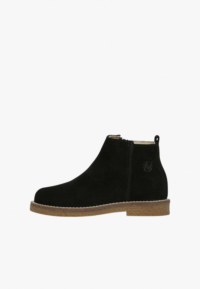NATURINO DASIEStiefeletten aus Veloursleder, Schwarz