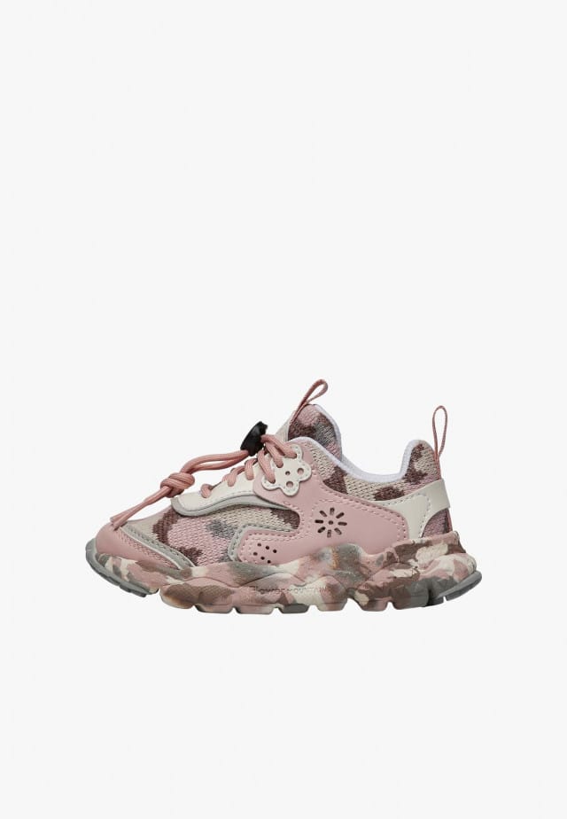 DOI JUNIOR.Sneakers aus Kunstleder und technischem Gewebe, Rosa