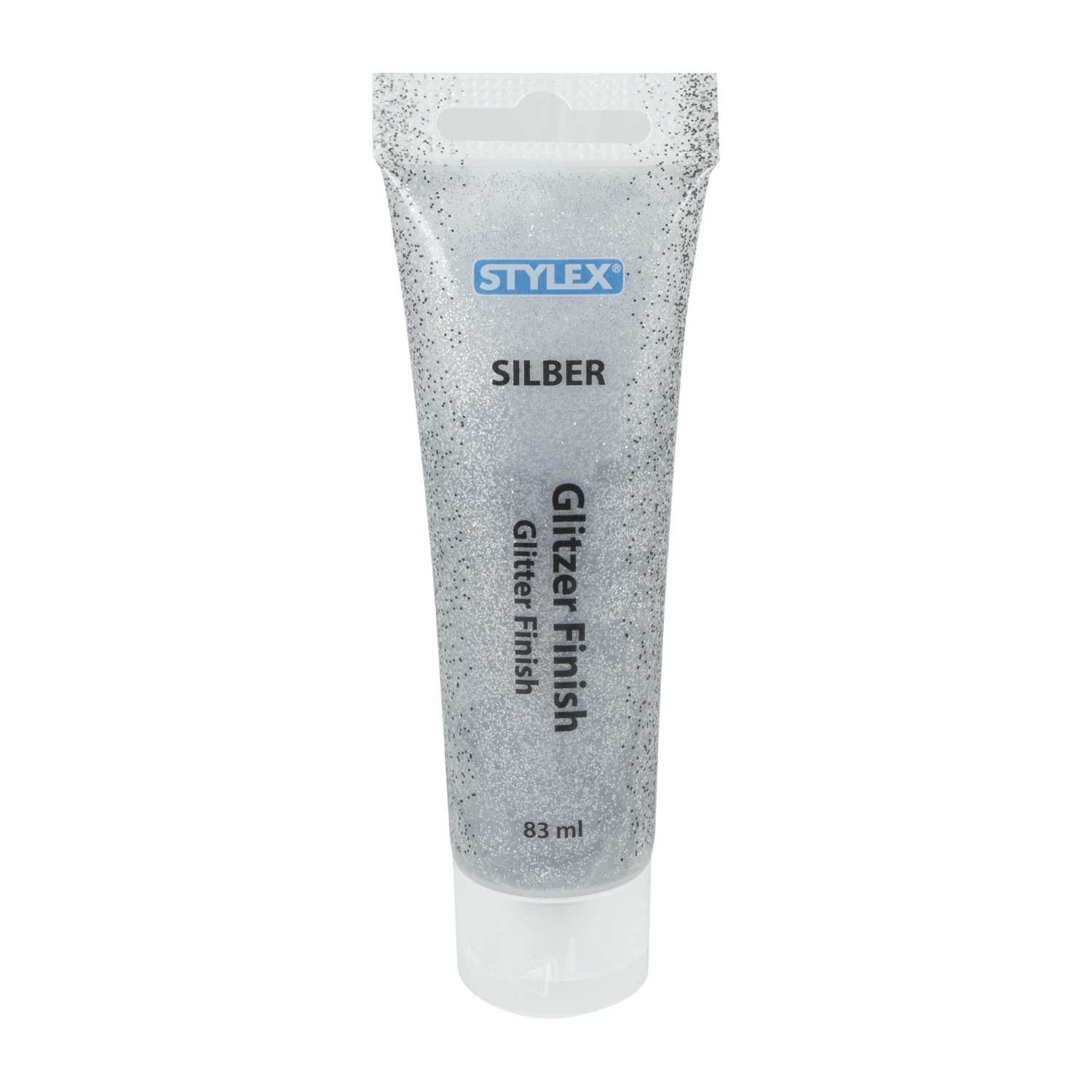 Glitter-Finish für Acrylfarbe 83 ml silber
