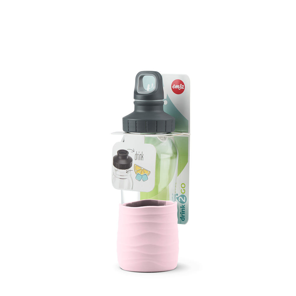 Drink2Go Trinkflasche Glas 0,5 L