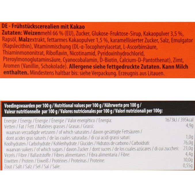 Frühstücksmüsli Kakao-Crunch, 250g von Snazzles