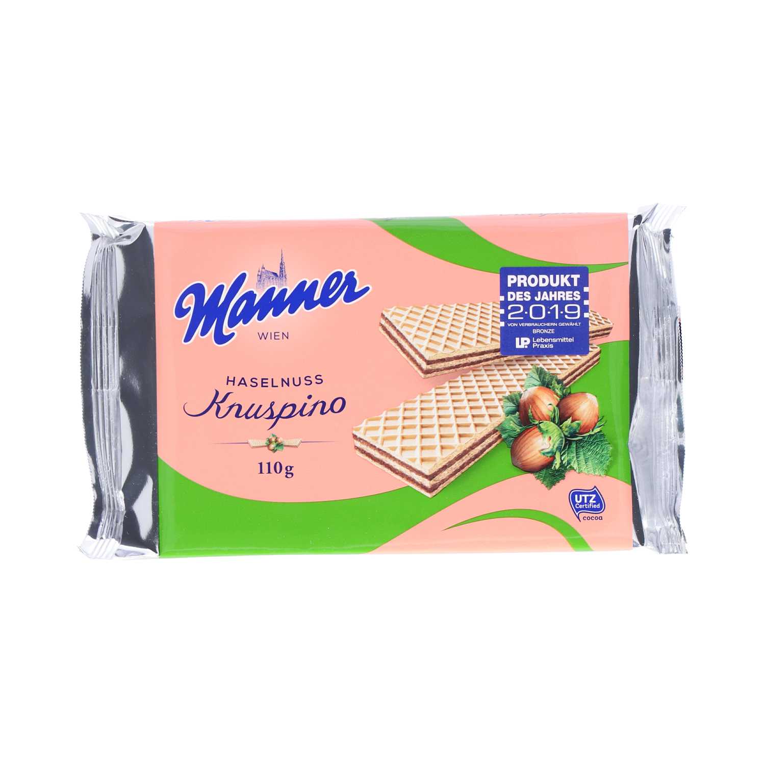 Manner Knuspino Haselnuss, Waffel
