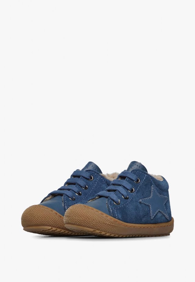 NATURINO KOLDE2Lauflernschuhe aus Leder und Veloursleder, Blau