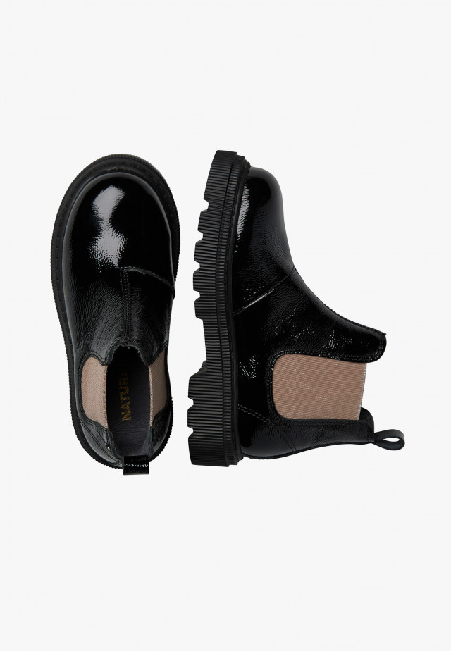 NATURINO BRETTY 2Stiefeletten aus Lackleder, Schwarz