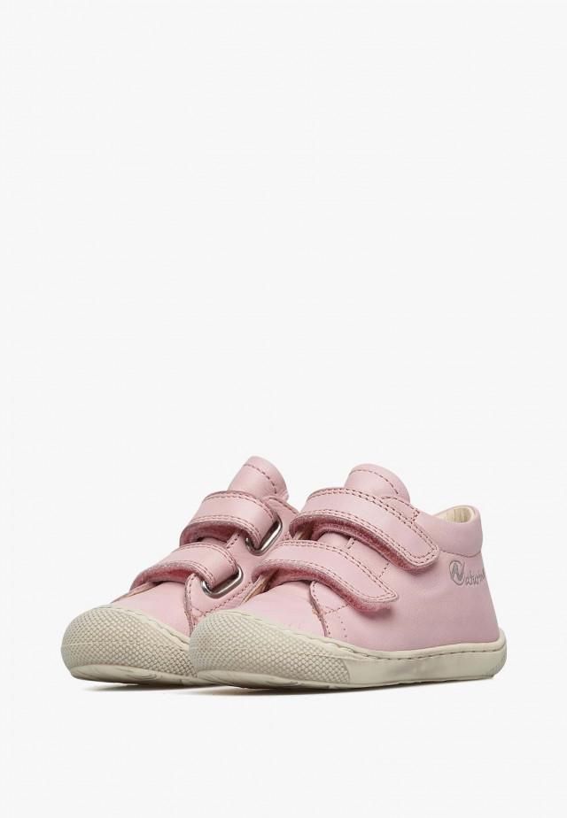 NATURINO COCOON VLLauflernschuhe aus Nappaleder, Weiß-Rosa