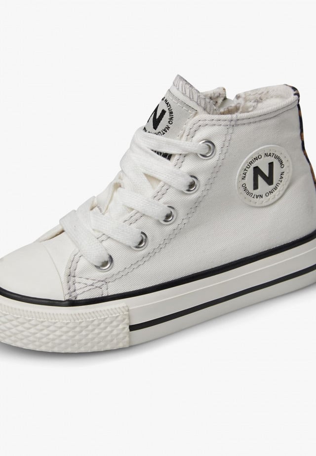 NATURINO YLFAS.Sneakers aus Stoff mit Tierdetails, Weiß