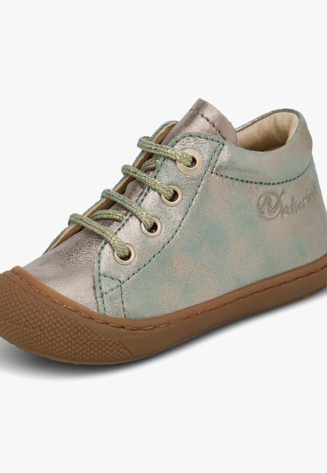 NATURINO COCOONLauflernschuhe aus Leder, Taupe-Salbei