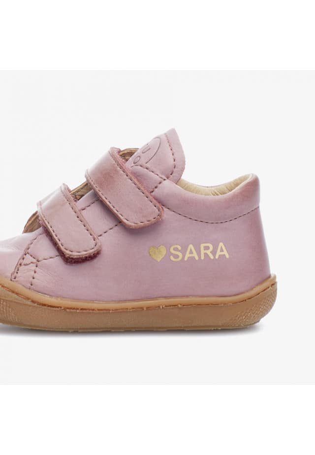NATURINO TWINS BABY VLLauflernschuhe aus Leder, Altrosa