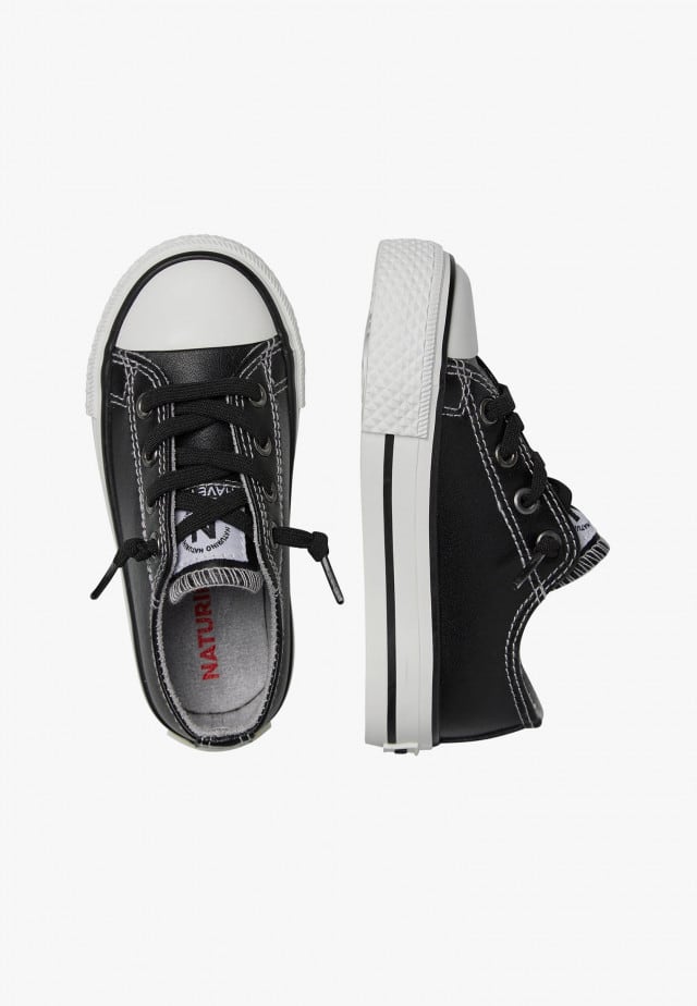 NATURINO AYASY.Sneakers aus Leder, Schwarz