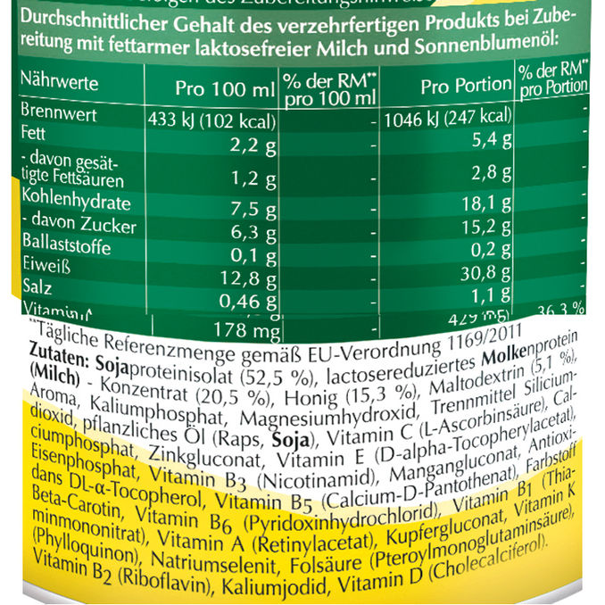 Yokebe Proteinshake Vanille laktosefrei, 500g von Yokebe