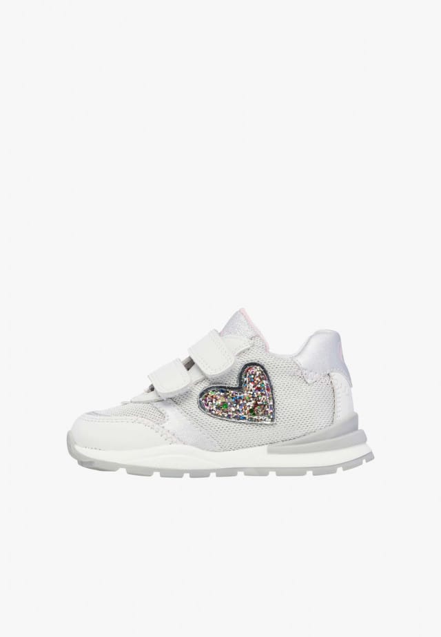 NATURINO QUELLY VL.Sneakers aus Leder un technischem Gewebe, Silber