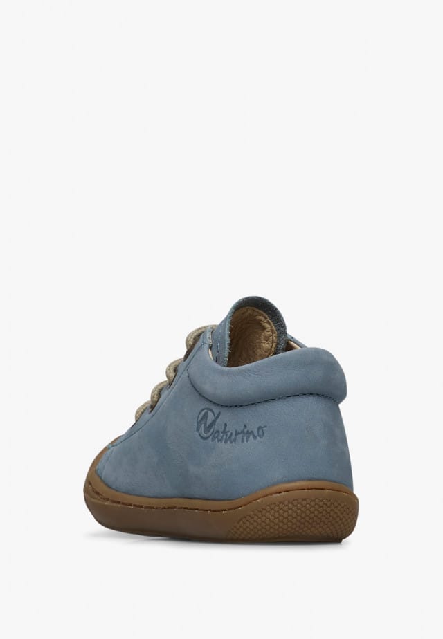 NATURINO COCOONLauflernschuhe aus Veloursleder, Azurblau